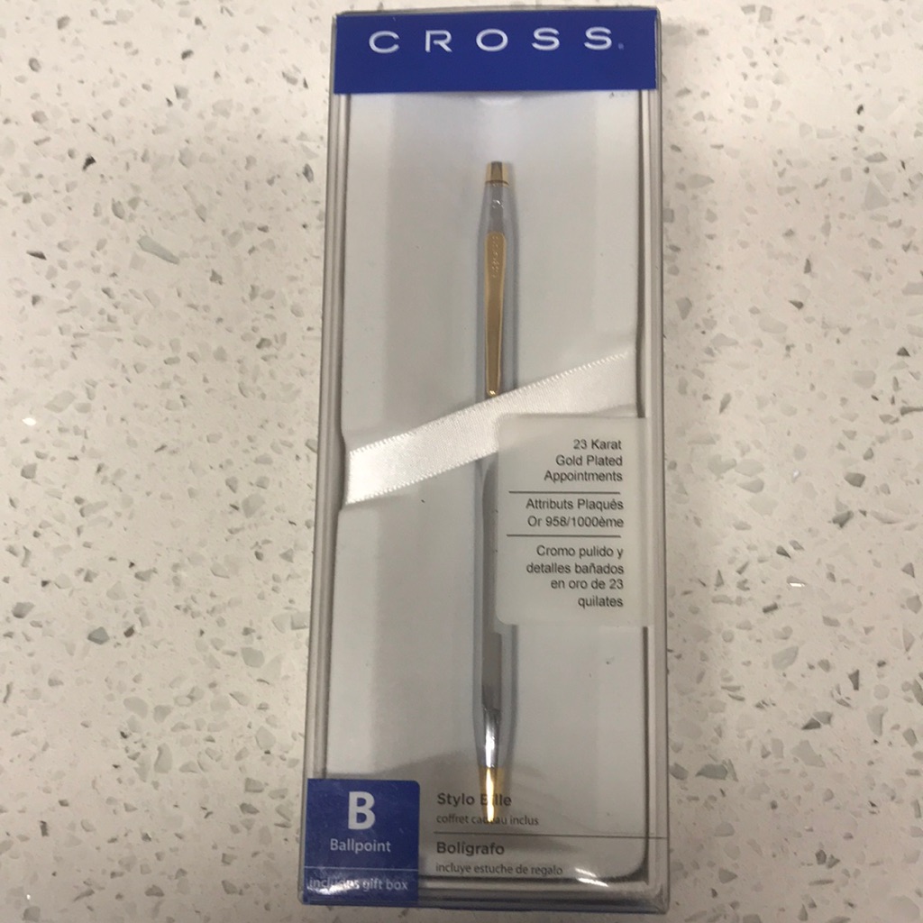 Cross B Ballpoint Pen 23 Karat GoldPlated